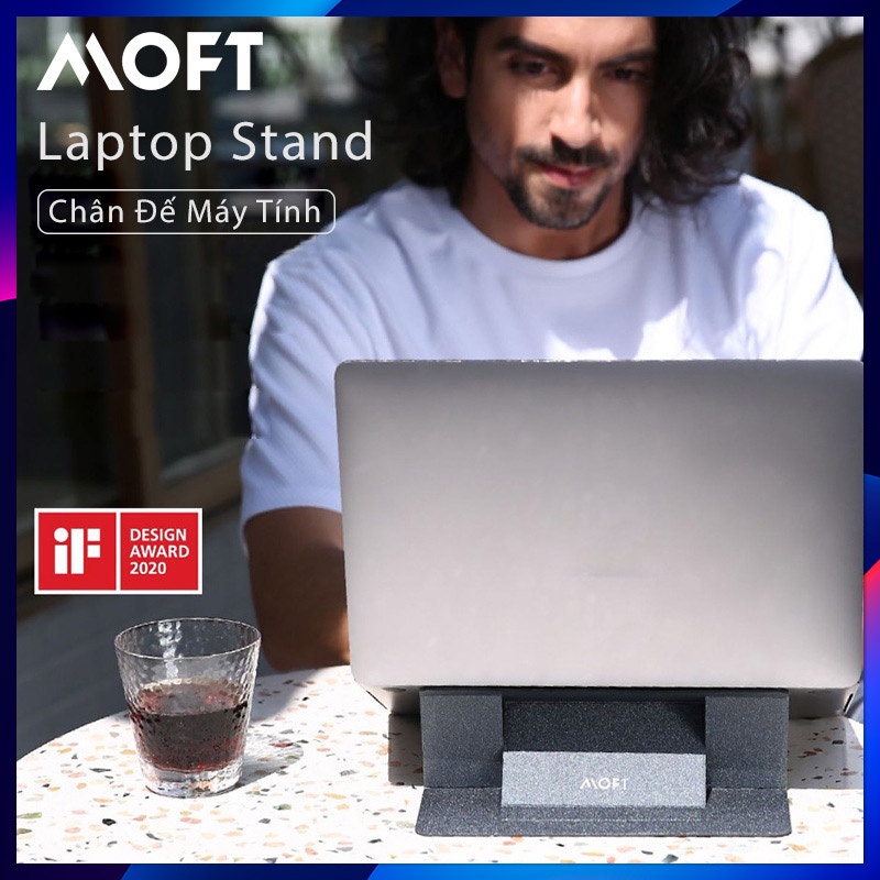 Đế Nâng Tản Nhiệt Laptop MB Siêu Mỏng Moft Laptop Stand, Dùng Cho Máy Tính Từ 11~16 inch, Phiên Bản Dán Keo