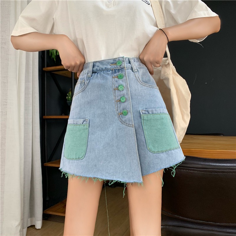 Quần Shorts Jeans Giả Váy