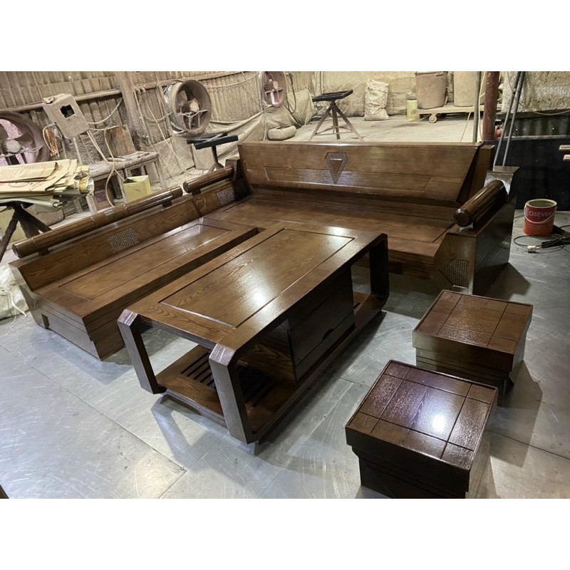 Sofa Gỗ góc kim cương / Lh : 0964212203