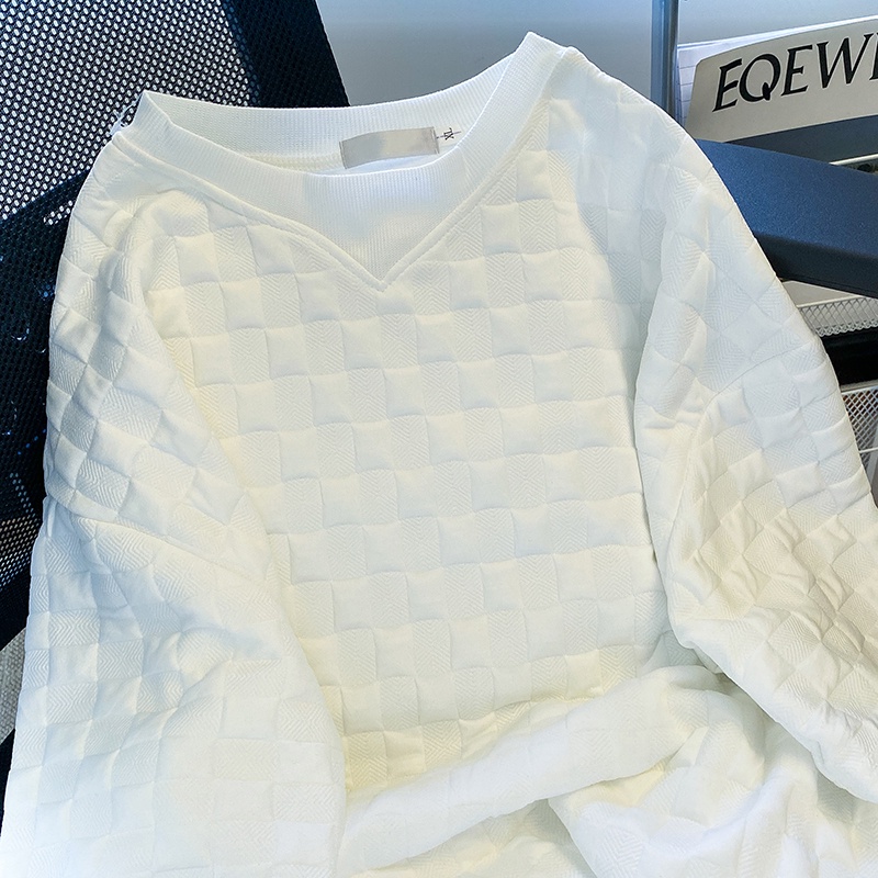 ZHELIHANGFEI Áo Thun Sweater Cổ Tròn Tay Dài Kẻ Sọc Thiết Kế Trẻ Trung Cá Tính