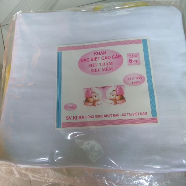 Khăn tắm kiba 4 lớp/6 lớp