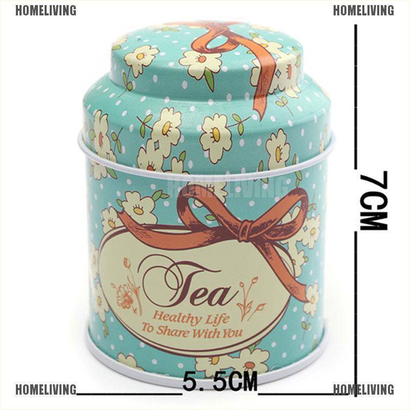 Hộp Thiếc Đựng Trà / Cà Phê / Kẹo / Đường Họa Tiết Hoa