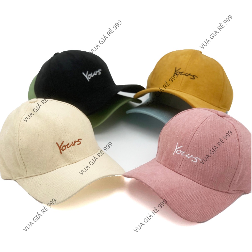 Mũ lưỡi trai, Nón kết chất nỉ nhung thêu chữ phong cách Ulzzang form unisex nam nữ M04