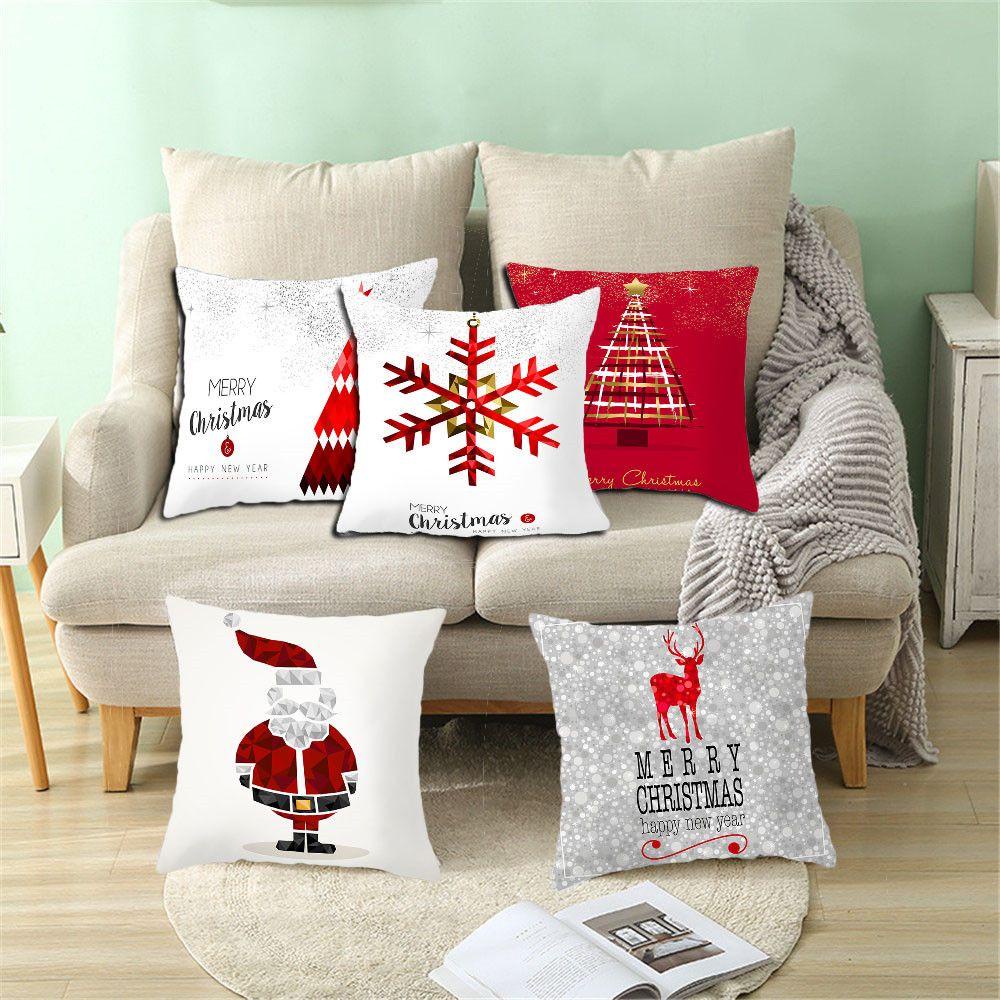 CONOPERY Vỏ Gối Họa Tiết Giáng Sinh Độc Đáo Trang Trí Ghế Sofa / Xe Hơi