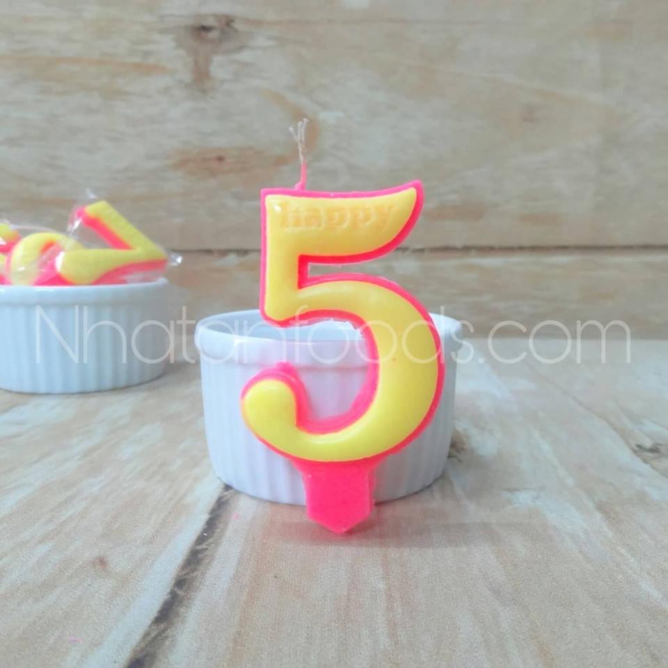 Nến số sinh nhật (số 0 đến số 9) - 1 hộp 20 cái