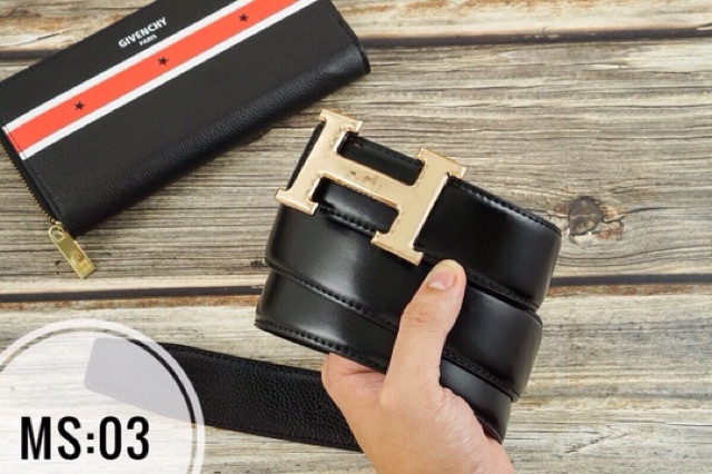 Thắt lưng nam thời trang H - Dòng giấu dây ( Ảnh thật - Mã Her02 )