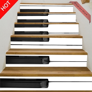 Decal Dán Cầu Thang Hình Phím Đàn Piano 3d