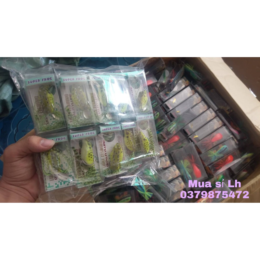 Nhái hơi lure giá rẻ Super Frog chuyên chuối,lóc