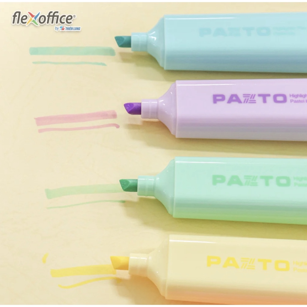 Bút Dạ Quang PAZTO Pastel FlexOffice FO-HL009