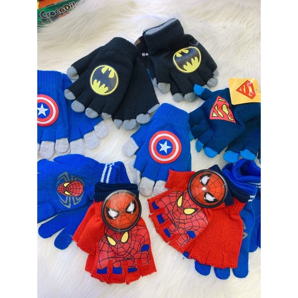 Găng tay len SIÊU NHÂN 2 in 1 cho bé