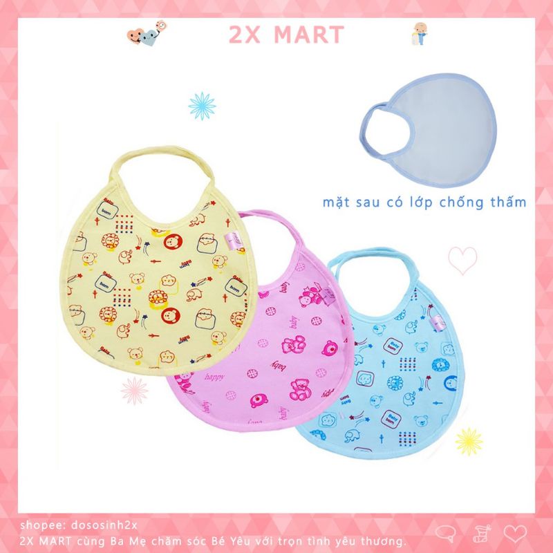 5 Chiếc Yếm Tròn Fusi Buộc Dây Sơ Sinh