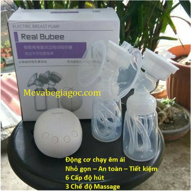 (HÀNG LOẠI 1) Máy hút sữa điện đôi Real bubee