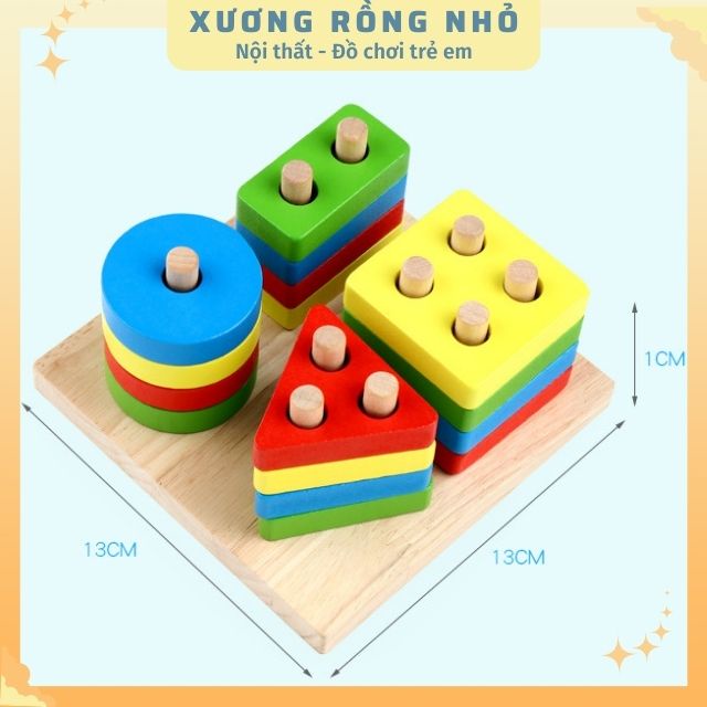 Đồ chơi gỗ thông minh phát triển trí tuệ cho bé, Combo 6 món giá tiết kiệm dành cho bé 1 2 3 4, giáo cụ Montessori