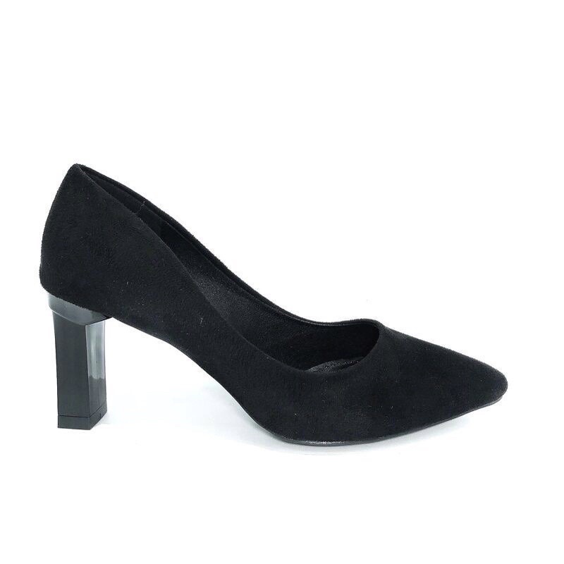 Giày cao gót 7 phân  mũi nhọn  Annmodels kiểu dáng basic gót trụ xi lộn _A026XL
