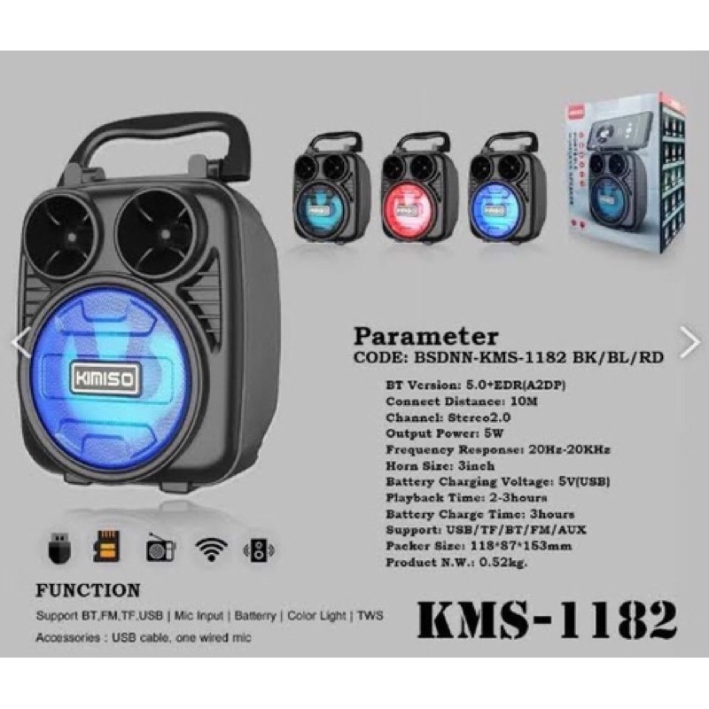 Loa bluetooth có đế để điện thoại KM kimoso 1181/1182/1183 full hộp kèm dây sạc nhiều hình và màu khác nhau