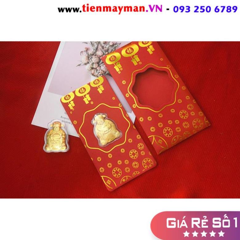 Lì Xì Thần Tài - Bao Lì Xì Tết Nguyên Đán Ngày Vía Thần Tài Mạ Vàng - Sung Túc Cả Năm Tiền Bạc Đầy Túi