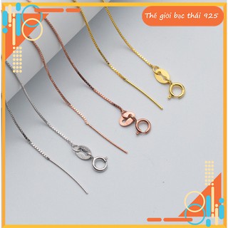 [SP HOT] Dây chuyền bạc khóa thẳng dùng để xỏ hạt và charm
