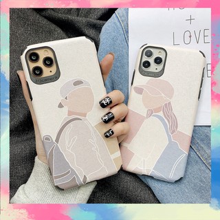Ốp lưng iphone da couple imd chống bẩn chống sốc couple boy x girl - d060