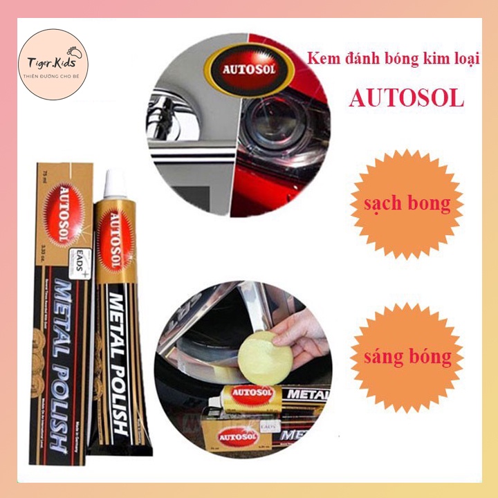 Kem Đánh Bóng Kim Loại Nhôm Đồng InoxAutosol Metal Polish 100g và 50g