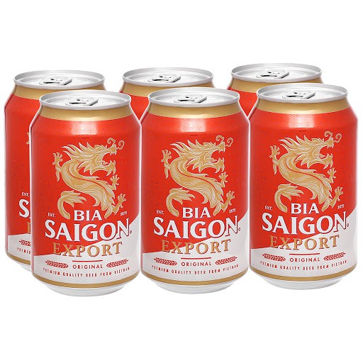 Thùng 24 Lon Bia Saigon Export Bao Bì Xuân Tết - Sài Gòn Đỏ 330ml/Lon Date Luôn Mới