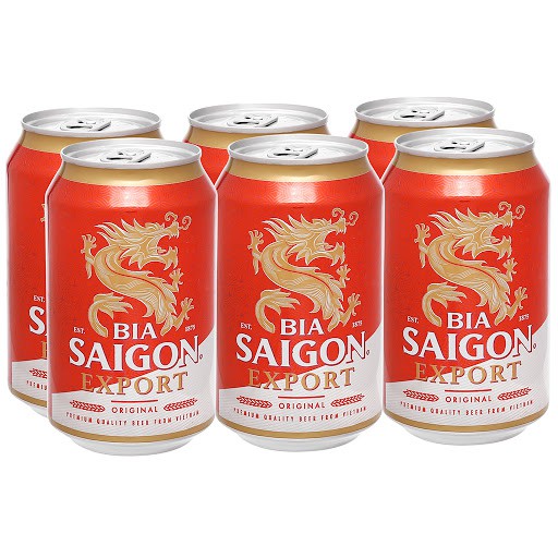 Thùng 24 Lon Bia Saigon Export Bao Bì Xuân Tết - Sài Gòn Đỏ 330ml/Lon Date Luôn Mới