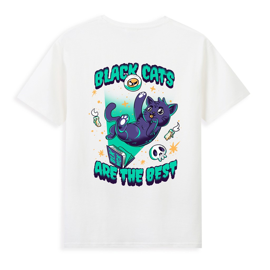 Áo Thun Dáng Rộng In Hoạt Hình Mèo Kiểu Âu Mỹ Cá Tính Cho Nam Và Nữ M-8Xl