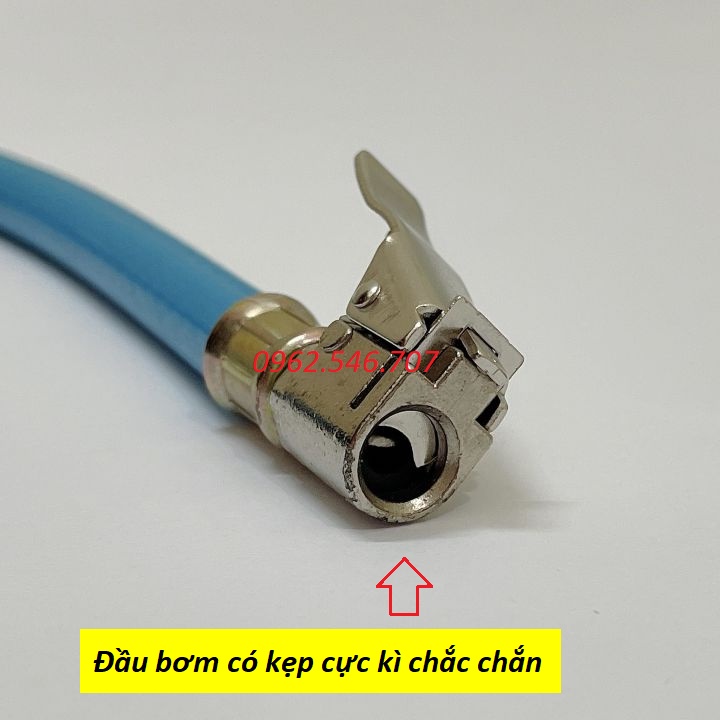 Đầu Vòi Bơm Lốp Ô Tô, Xe Máy Có Mặt Đồng Hồ Hiển Thị Áp Suất Lốp