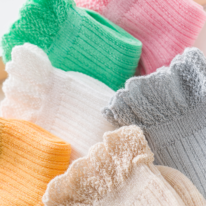 Vớ Cotton Phối Ren Xinh Xắn Thời Trang Dành Cho Bé Từ 0-1 Tuổi