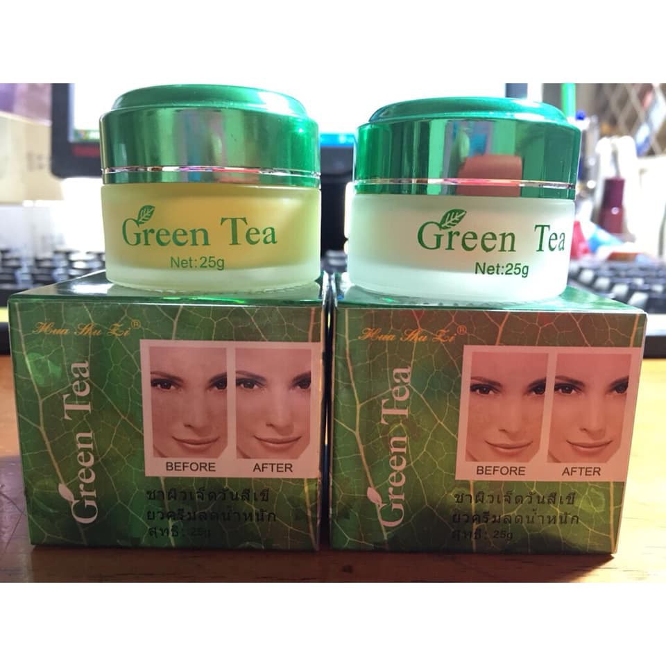 Hàng chuẩn vàng nhẹ Kem Trắng Da Trà Xanh 7 Ngày Green Tea_25g