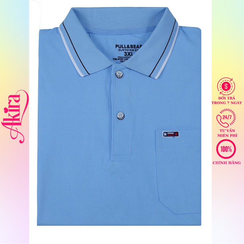 Áo thun PoLo nam trung niên form rộng Akira vải coton lạnh mềm co giãn tốt phong cách trẻ trung Akira mã PL70