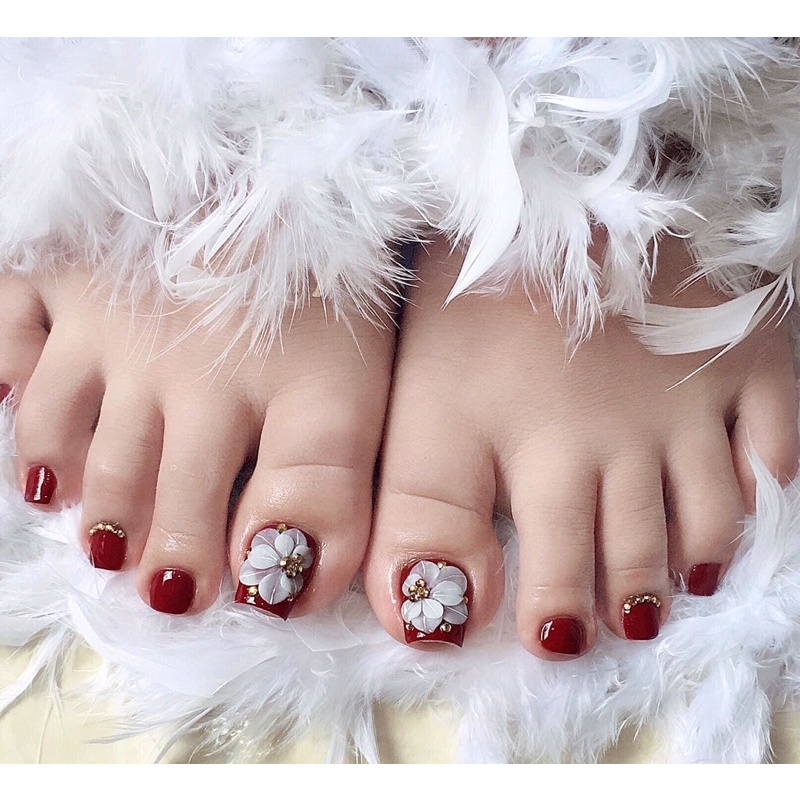 Hoa bột nail - Hoa nữa gắn móng chân