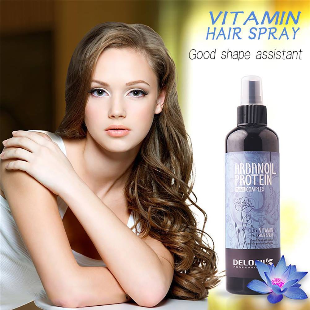 Xịt dưỡng Vitamin DELOFIL 260ml Arganoil Protein giàu vitamin E và dầu Argan giúp nuôi dưỡng và làm mượt tóc
