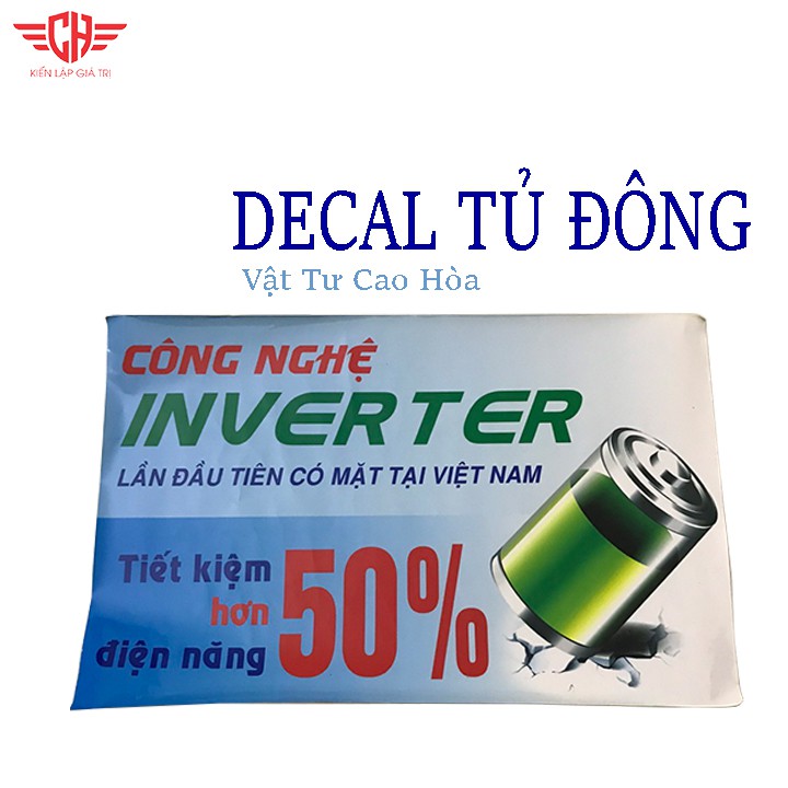 TEM DECAL dán tủ đông nhiều mẫu - tem dán tủ kem mẫu lớn