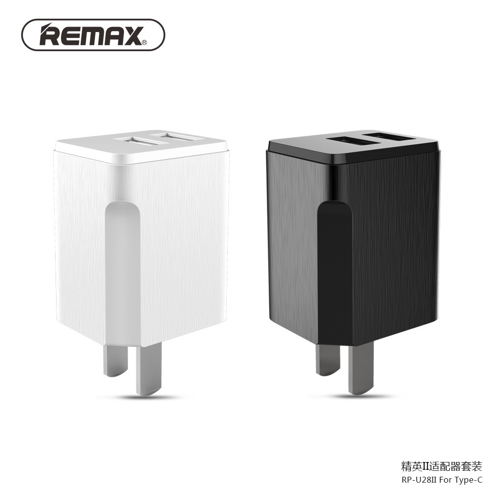 Bộ Cốc sạc và Cáp sạc Remax Elite Set RP-U28II 2.1A-3 chân sạc/Micro-USB/Type-C (Trắng)