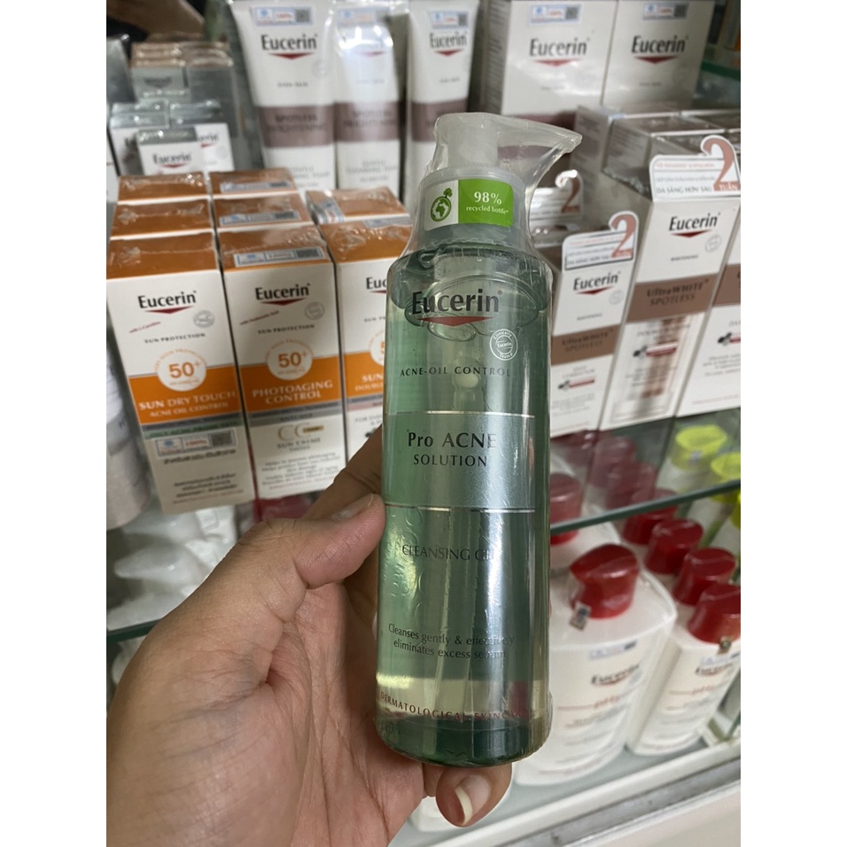 Gel rửa mặt Eucerin Pro Acne Cleansing Gel 200ml - dành cho da nhờn mụn