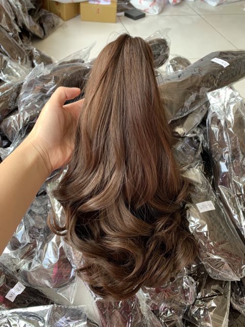 Tóc giả ngoặm xoăn ❤️❤️ FREESHIP ❤️❤️ ngoặm xoăn ngắn n52 kèm ảnh thật