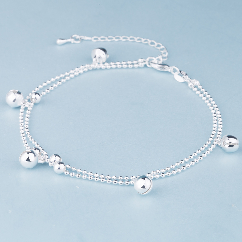 Lắc Chân Nữ Bạc 925 Thiết Kế Vòng Chuông Siêu Dễ Thương Phong Cách Hàn Quốc UMI JL043