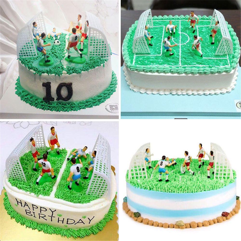 JANE Bộ 9 Topper Trang Trí Bánh Kem Hình Cầu Thủ Bóng Đá Số 9