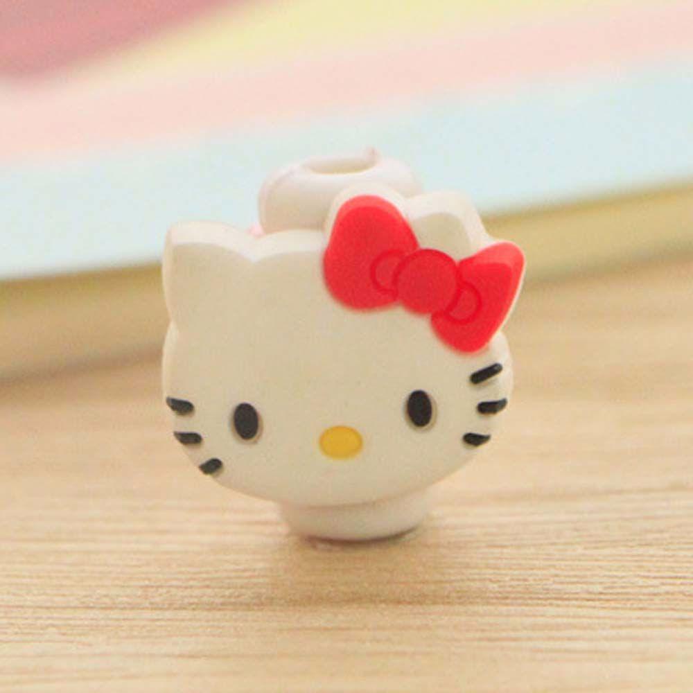 Bộ 10 Phụ Kiện Bảo Vệ Đầu Dây Cáp Sạc USB Hình Mèo Stitch Đáng Yêu
