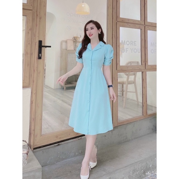 váy cổ vet