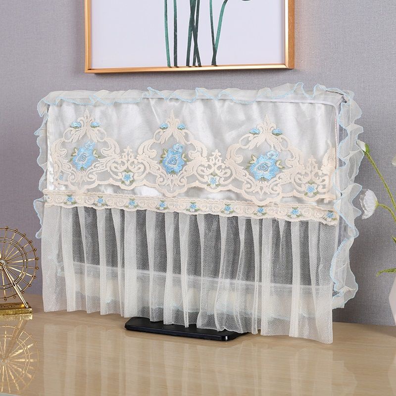 Vải Che Máy Tính. Tấm Vải Ren Bọc Màn Hình Máy Tính 22-inch Chống Bụi Tiện Dụng