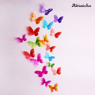 BUTTERFLY Bộ 18 Con Bướm 3d Dán Tủ Lạnh