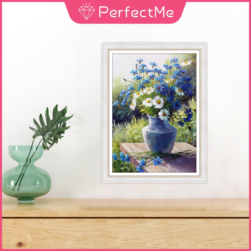 Bộ tranh đính đá 5D họa tiết hoa cúc độc đáo DIY dùng trang trí nhà cửa