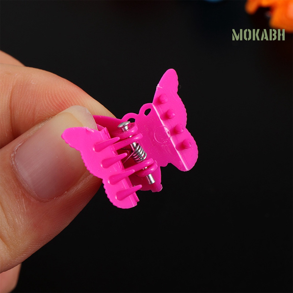 Set 30 Kẹp Tóc Nhựa Hình Bướm Màu Sắc Đơn Giản Cho Bé