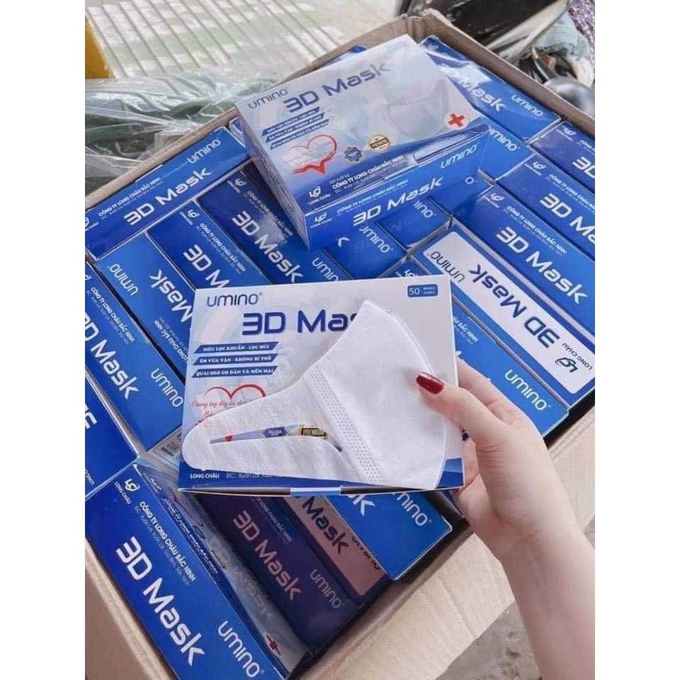 [Giá sỉ] Khẩu trang 3D mask hộp 50 chiếc siêu ôm sát, thoáng mát, không lem son | BigBuy360 - bigbuy360.vn