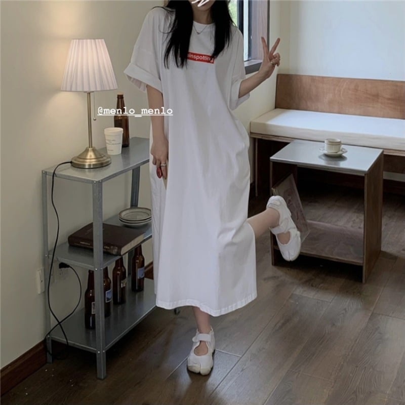 Đầm Xuông Dáng Dài Ulzzang Phong Cách Dành Cho Nữ