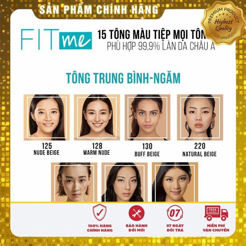 [CHÍNH HÃNG] Kem Nền Chống Nắng Fit Me Maybelline New York Matte SPF 22 30ml | BigBuy360 - bigbuy360.vn