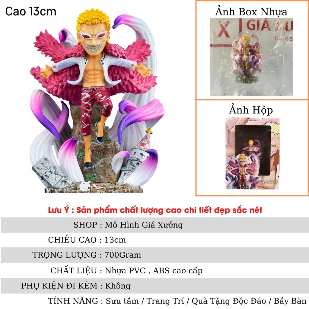 Mô hình One Piece Doflamingo hàng cao cấp cao 13cm , trạng thái chiến đấu , figure mô hình one piece , mô hình giá xưởng