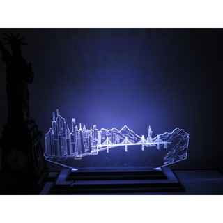 Mô hình đèn led 3d cầu broklyn new york
