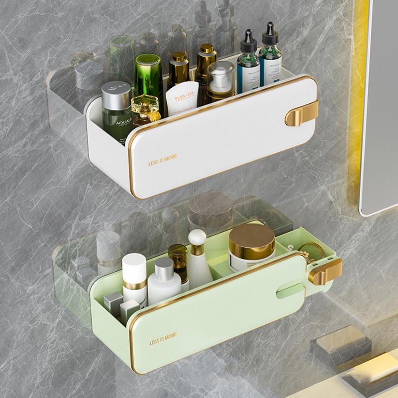 Kệ Đựng Đồ Trang Điểm Treo Tường Không Cần Đục Lỗ Dành Cho Phòng Tắm